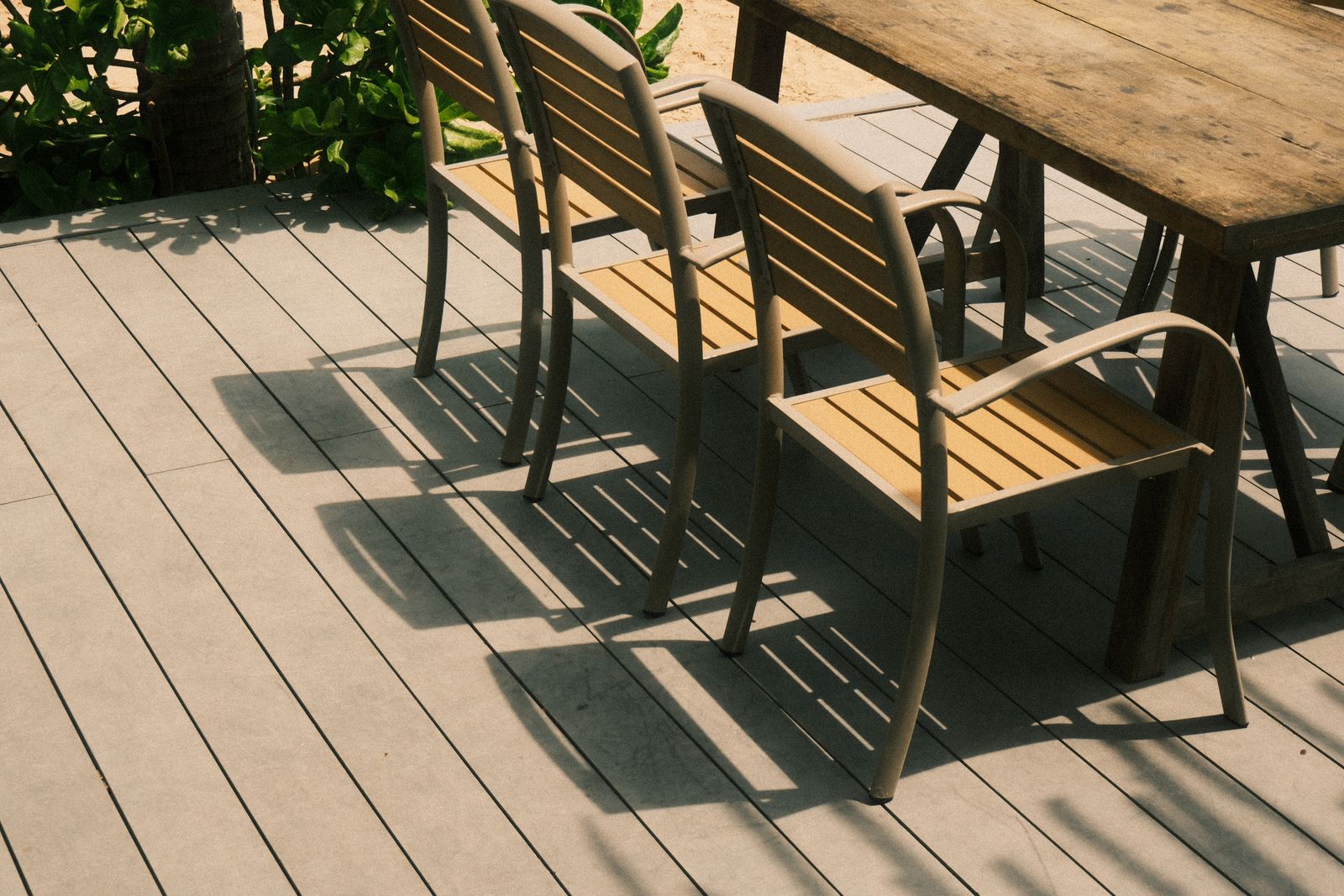 Timber deck with outdoor seating