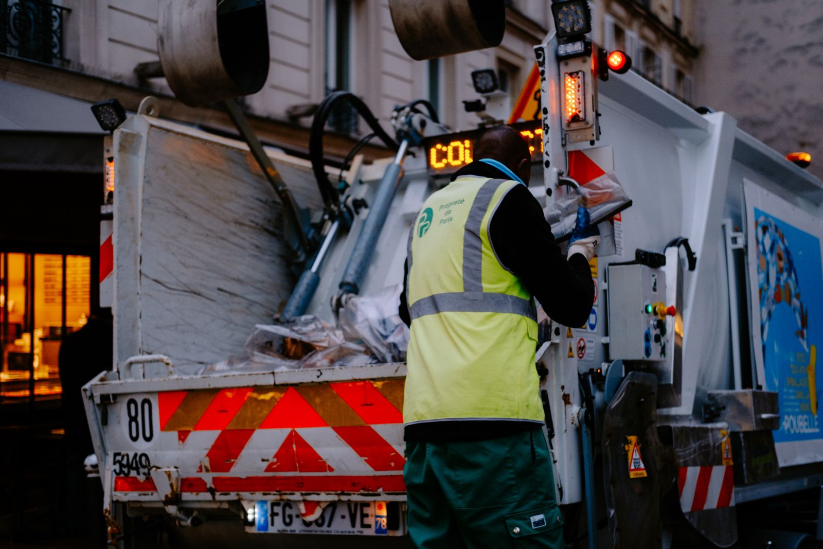 Truck loaded with waste for removal